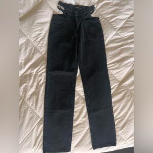 Prettylittlething high rise black jeans